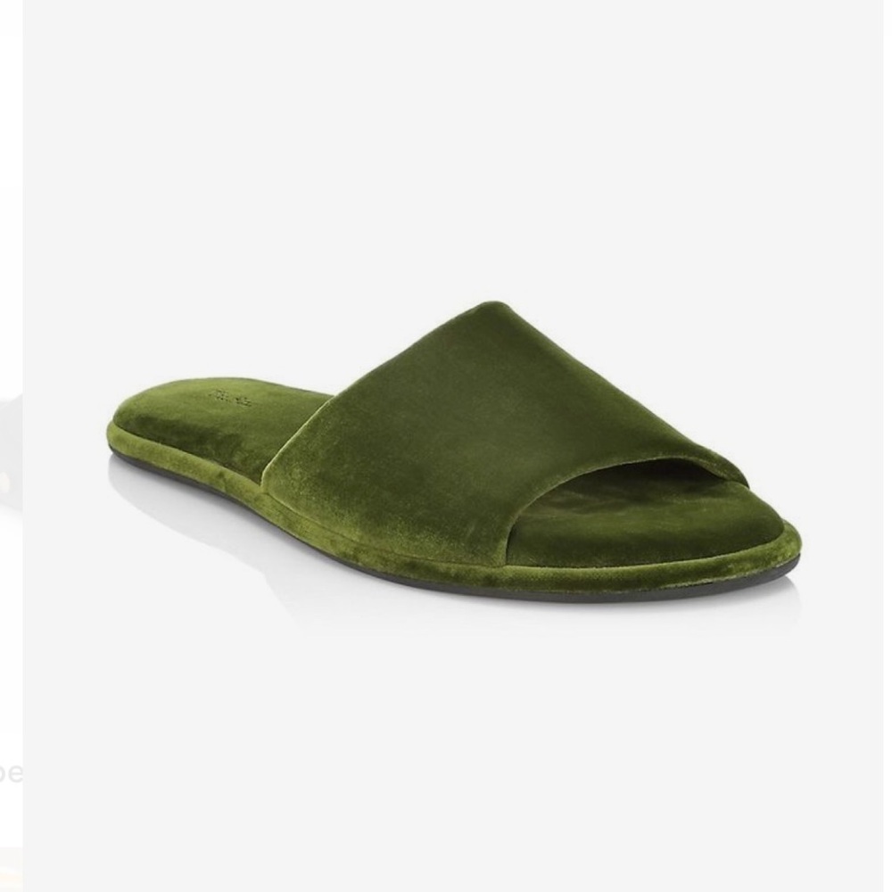 The Row Canal Slipper Velvet Moss Size 36.5